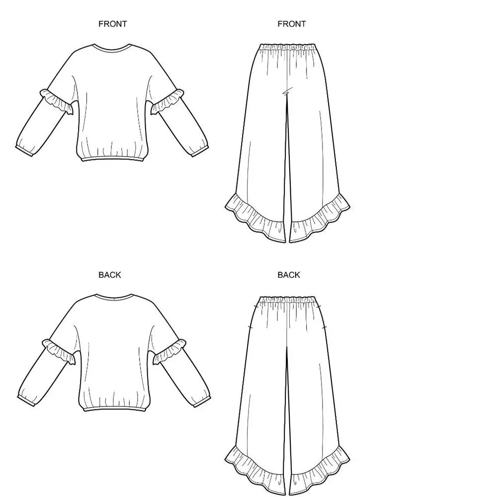 Lounge Pants Knit Top Sewing Pattern Simplicity S8995 XS-XL Madalynne Intimates‎